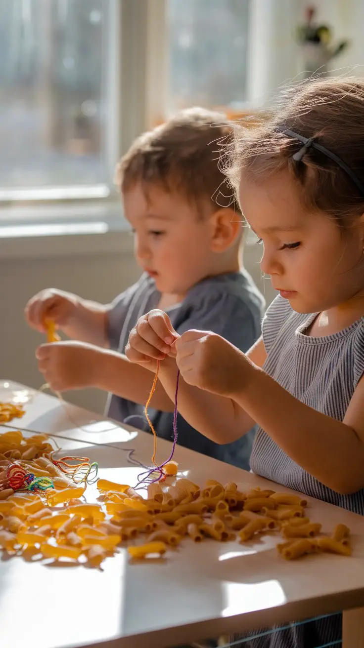 Pasta Threading and Necklace Making