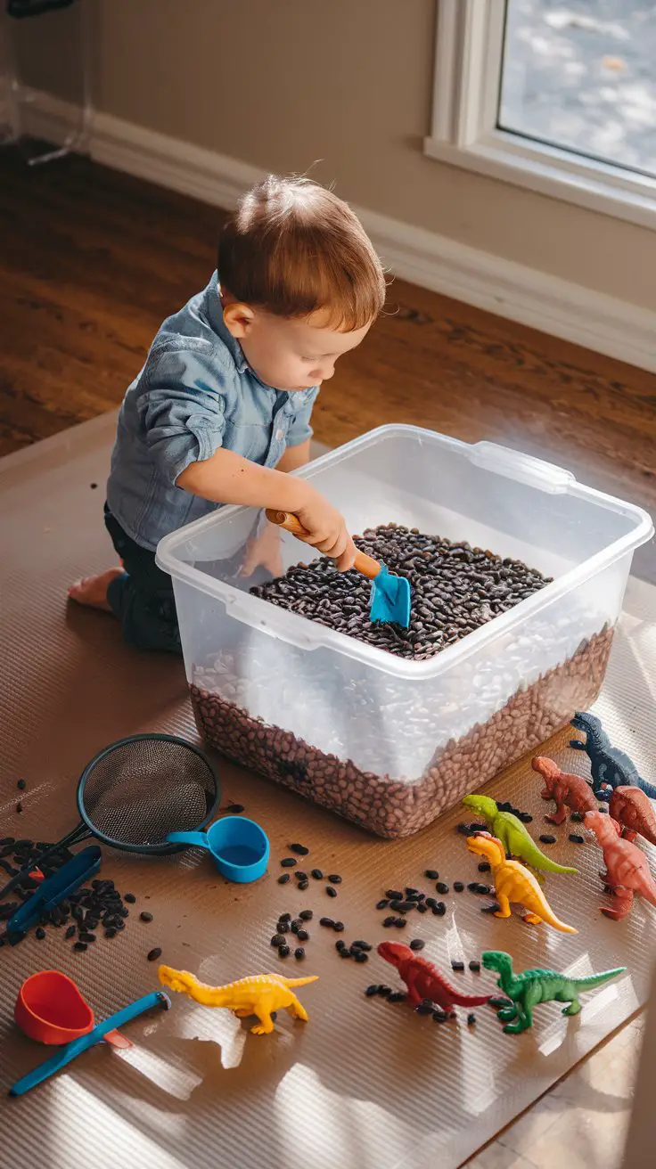 Sensory Bins with Hidden Challenges