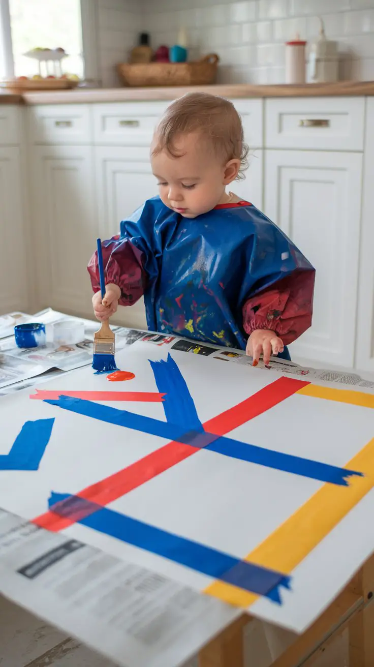 Tape Resist Painting