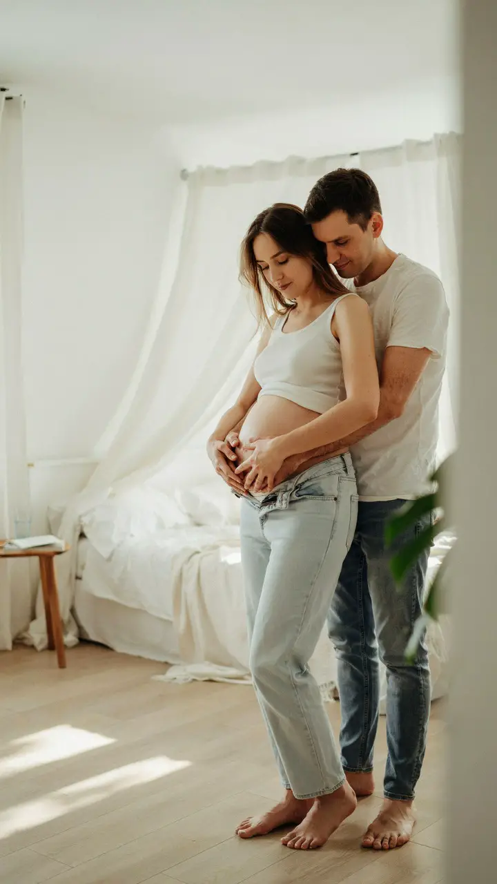 The Classic Belly-Cradling Embrace