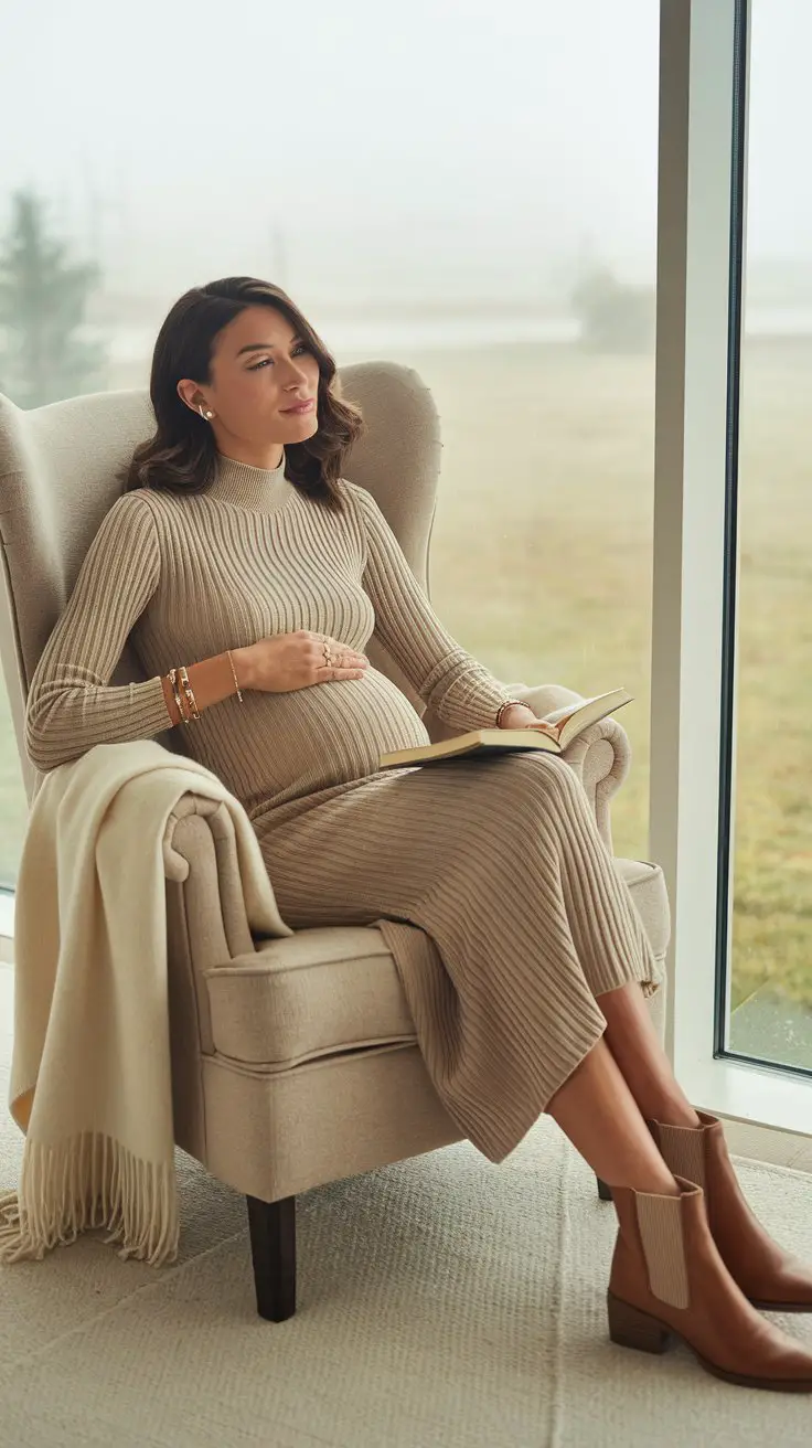 The Neutral Knit Dress Elegance