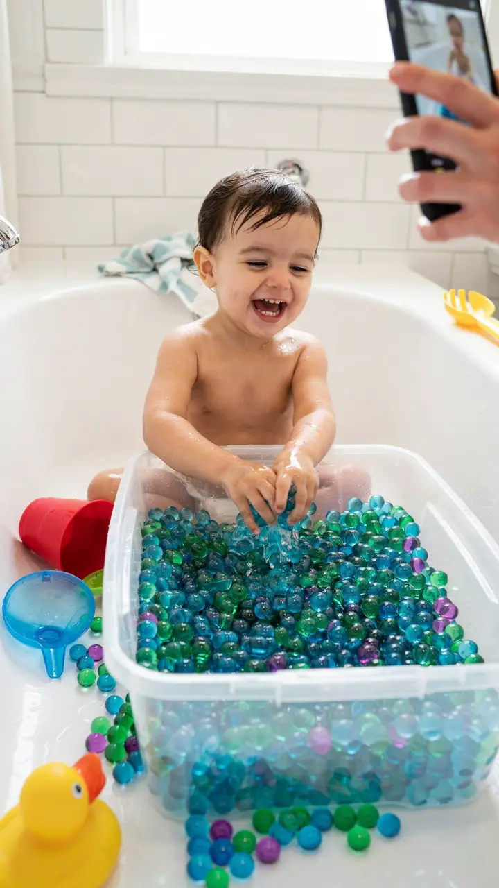Water Bead Sensory Play (Messy but SO Worth It!)