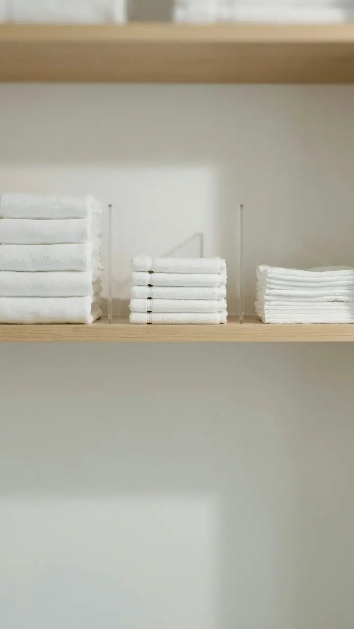 Add Shelf Dividers to Stop the Towel Avalanche