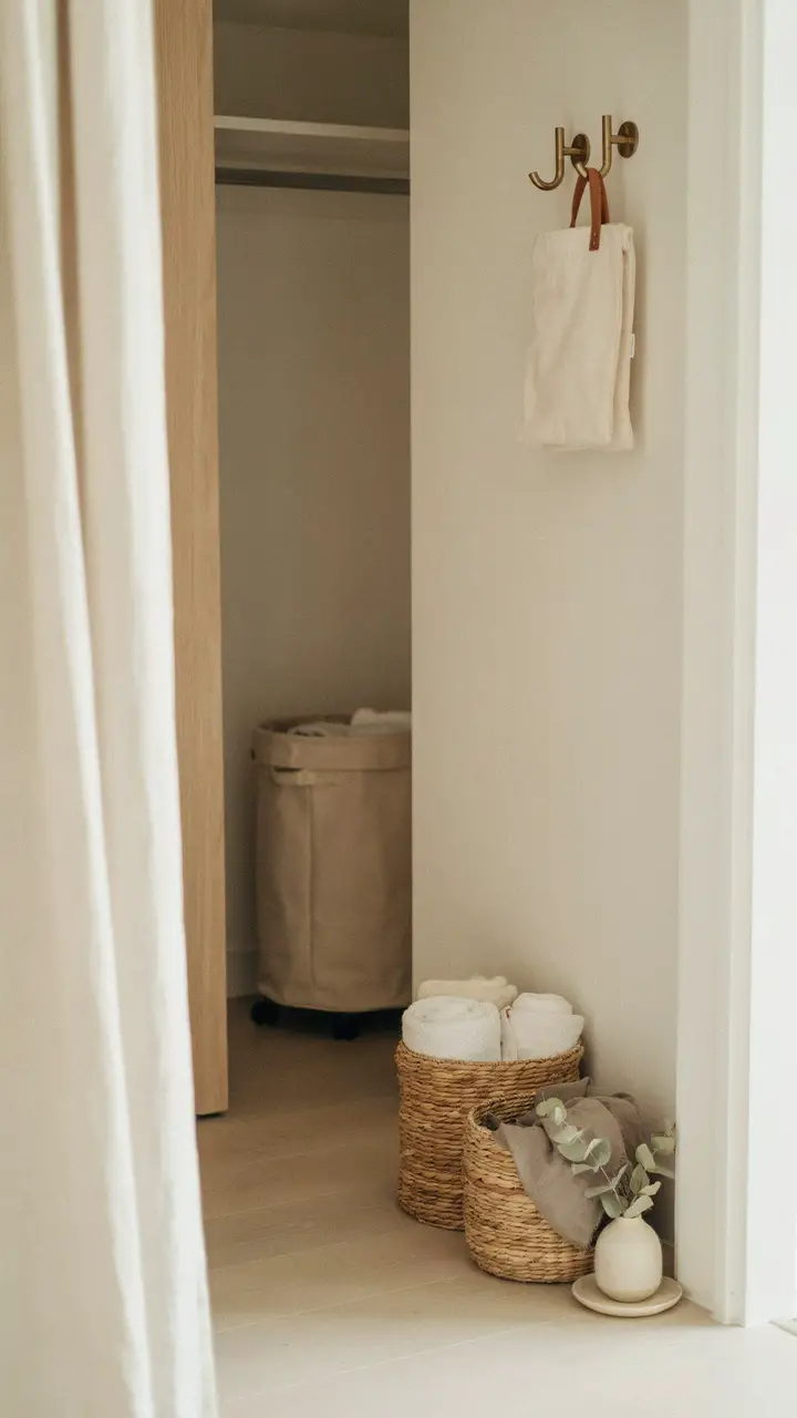 Add a Rolling Cart or Hamper at the Bottom