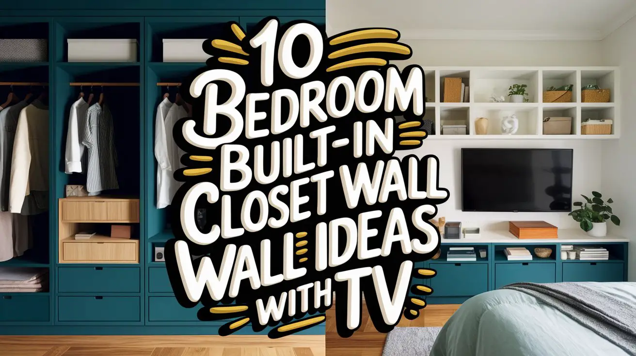 Bedroom Built-In Closet Wall Ideas with TV