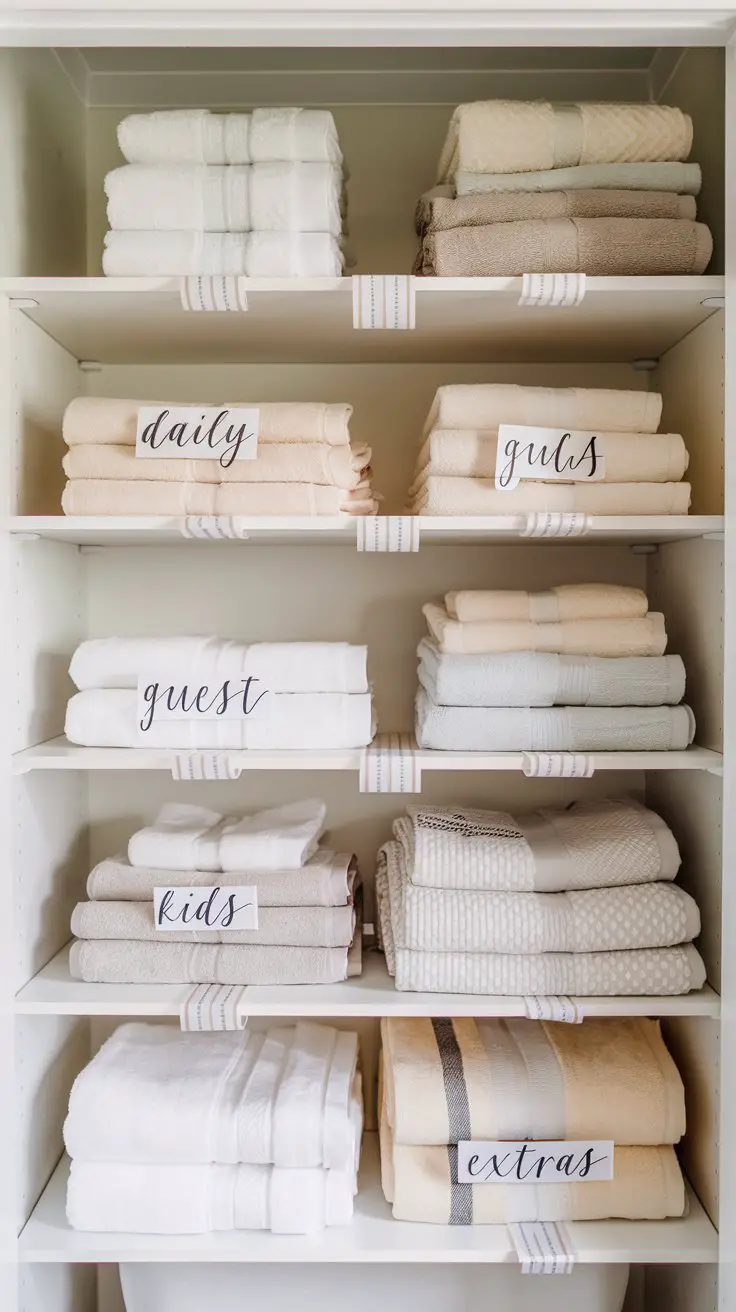 DIY Labeled Shelf Sections with Washi Tape