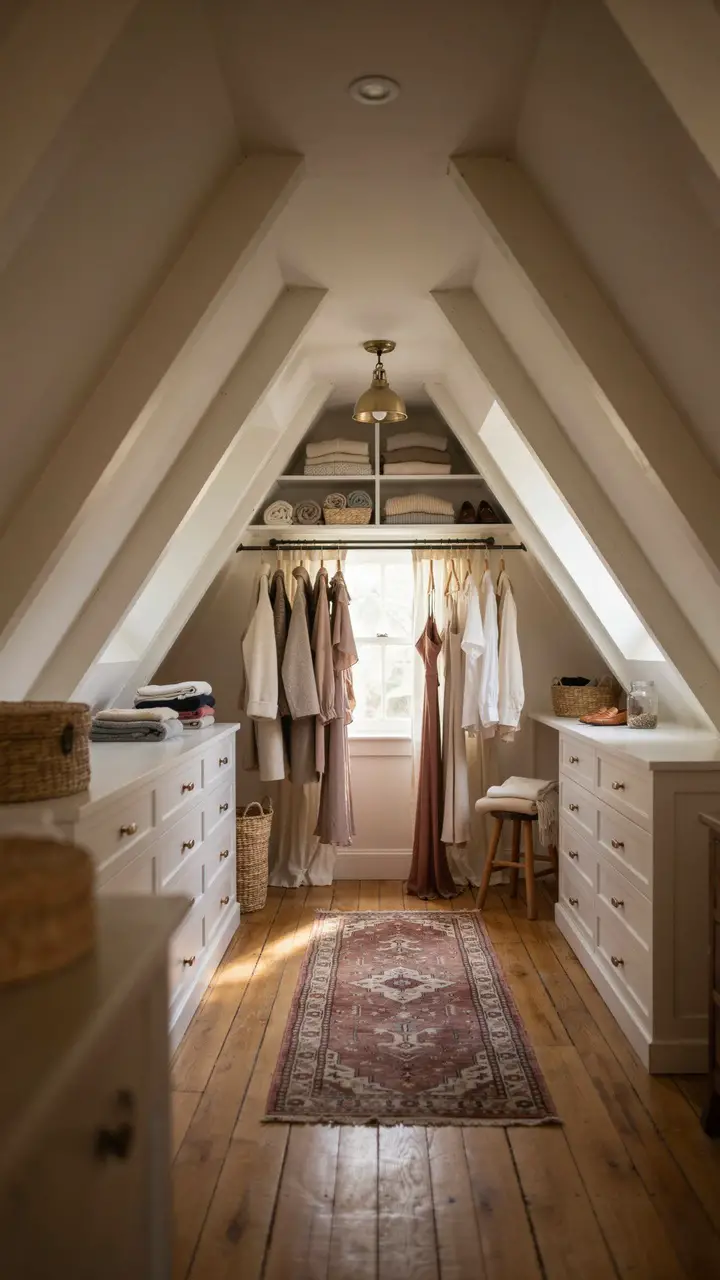 Embrace the Sloped Ceiling With Built-In Drawers