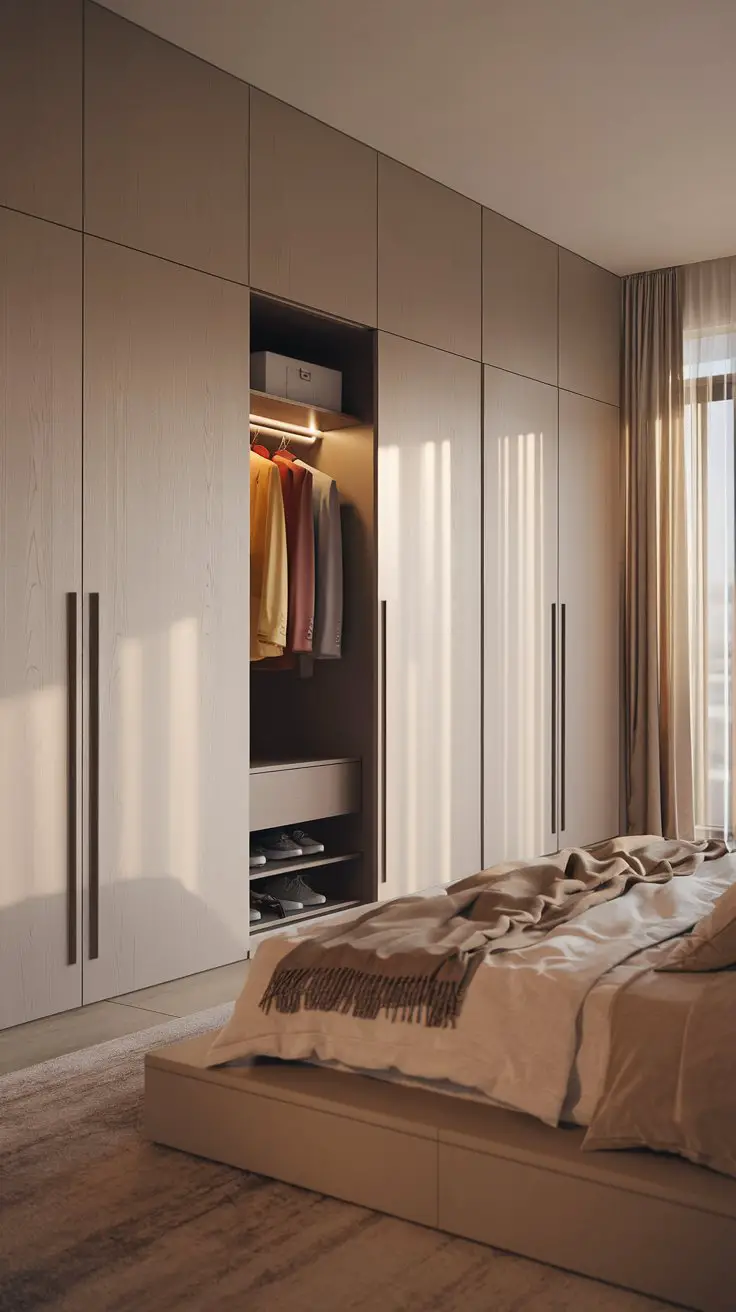 Floor-to-Ceiling Wardrobe with Sliding Doors