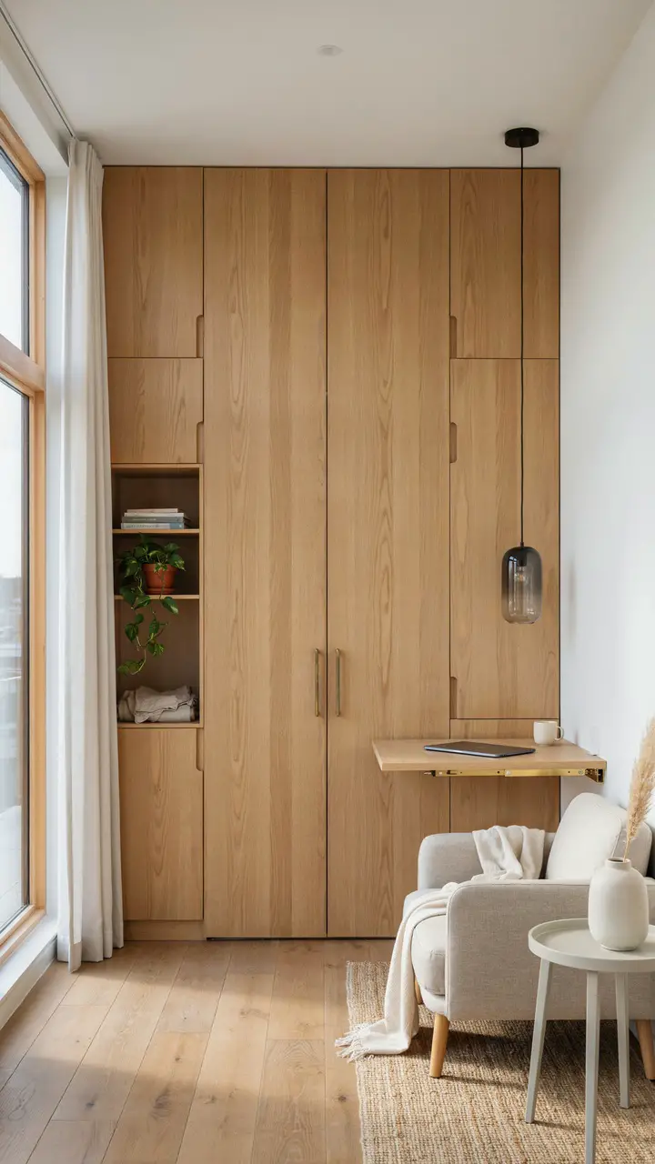 Murphy Bed with Hidden Wardrobe Panels