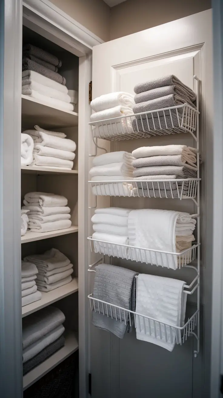 Over-the-Door Towel Organizer (For Tight Closets)