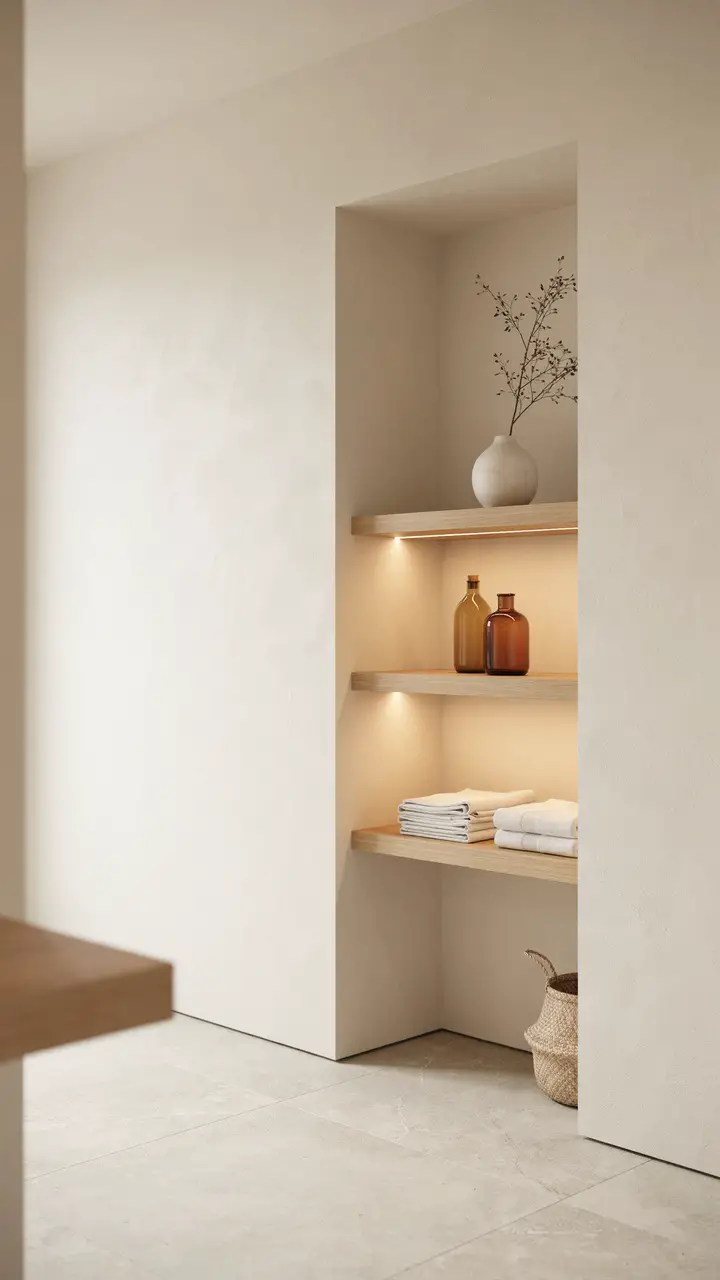 Recessed Niche Closets Building Into the Wall