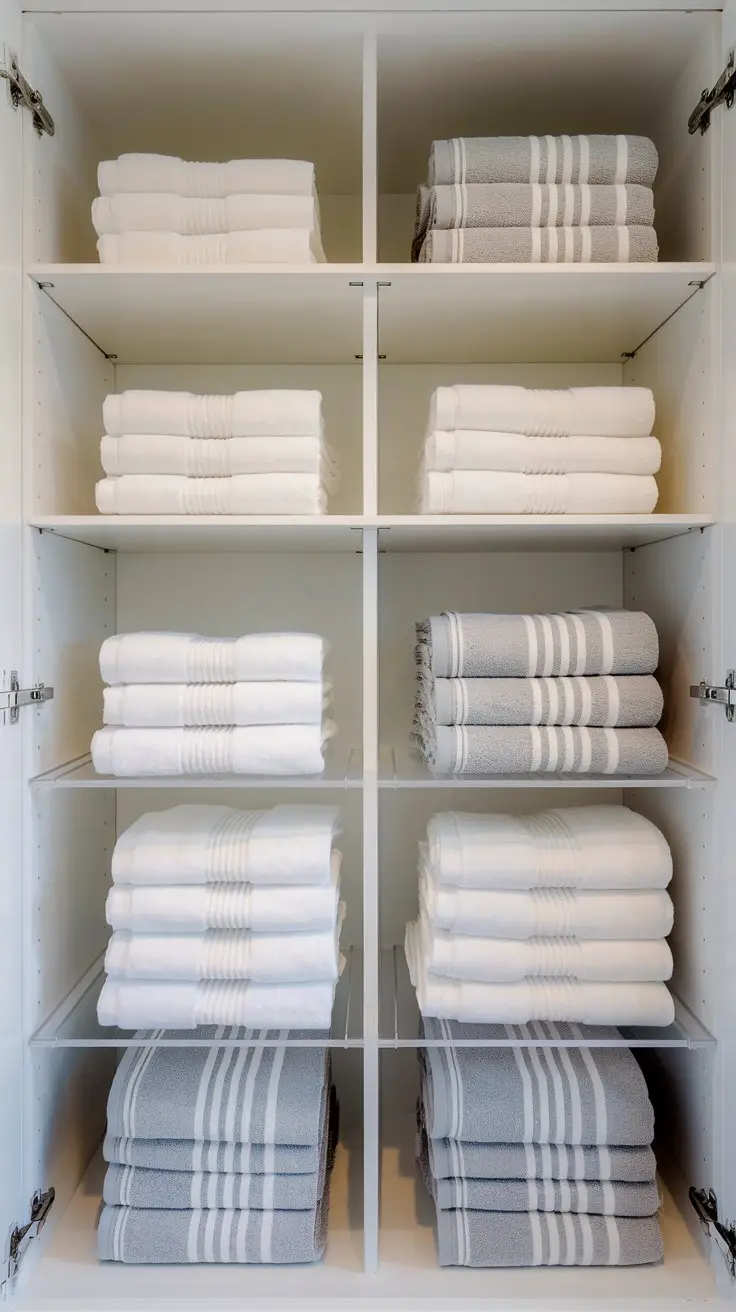 Shelf Dividers for Clean Towel Stacks