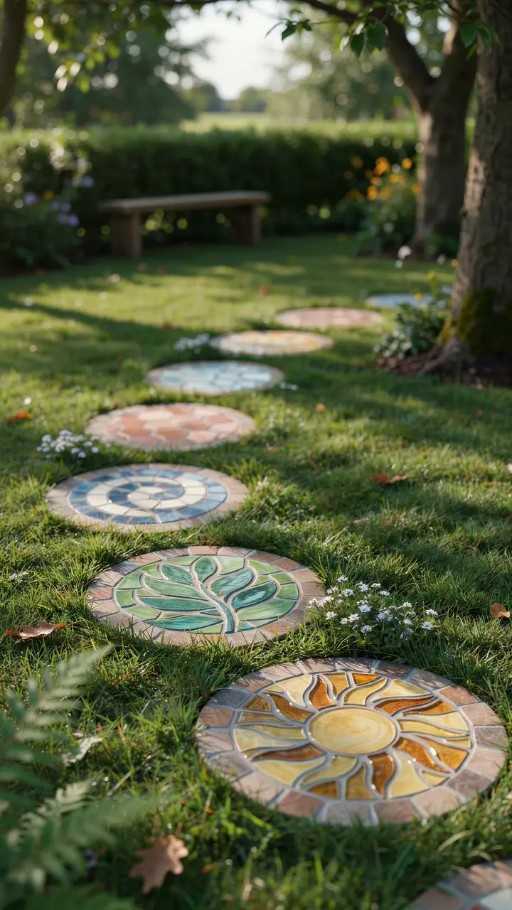Stepping Stone Mosaic Path