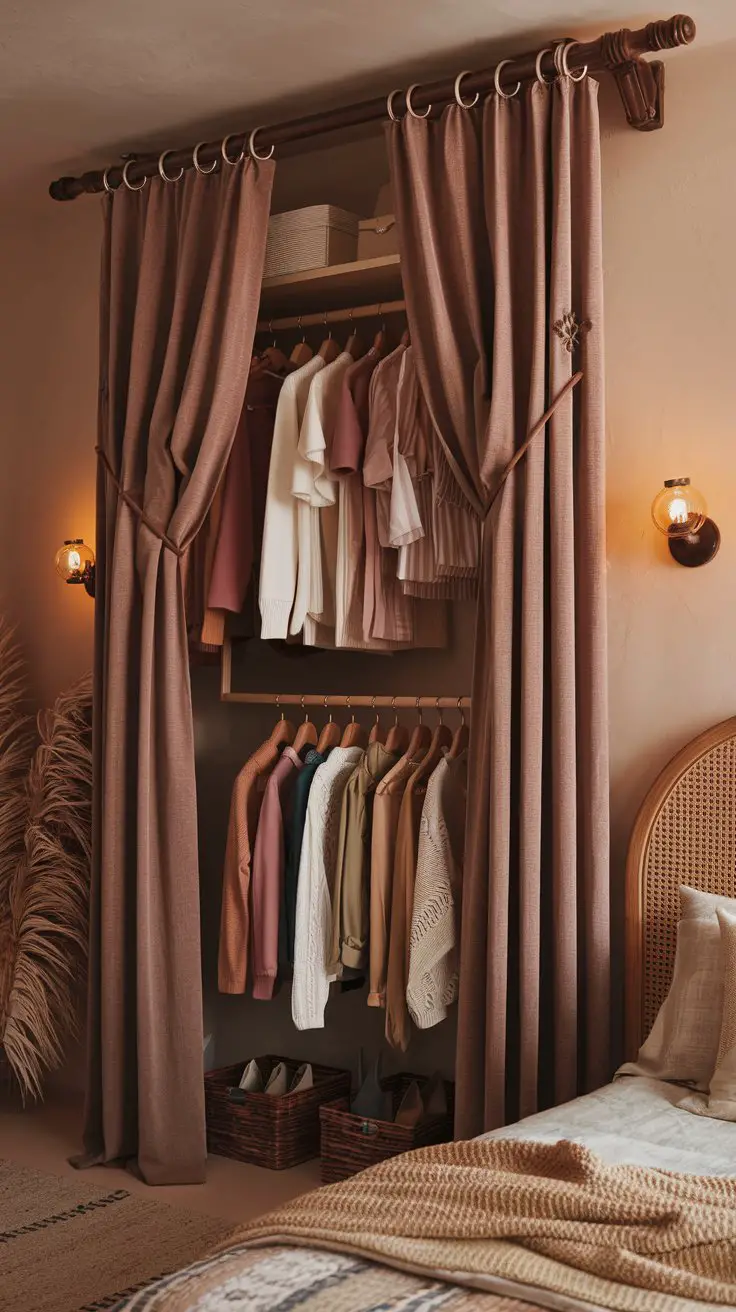 The Curtained Closet Wall