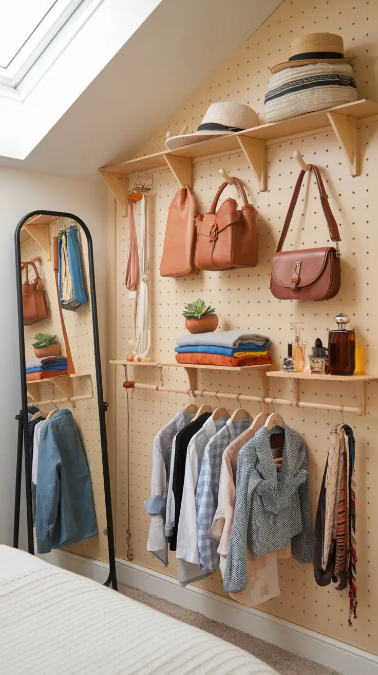 The DIY Pegboard Closet Wall