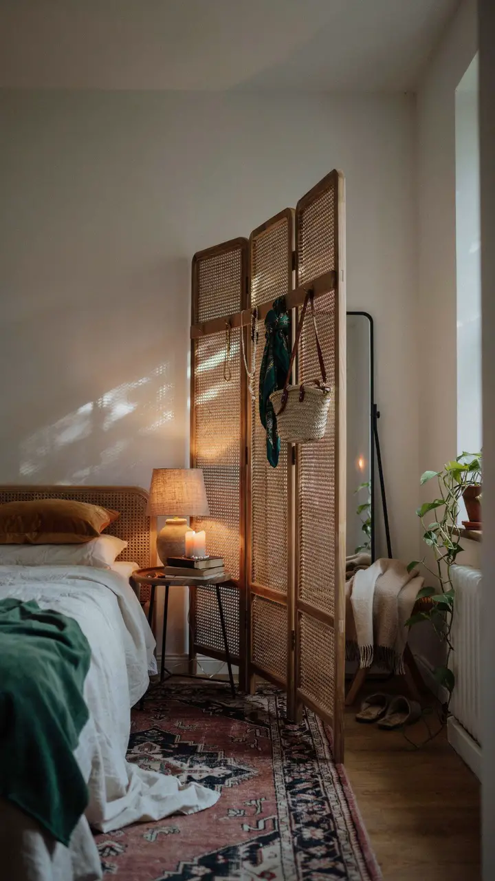 The Folding Screen Room Divider with Back-of-Panel Storage