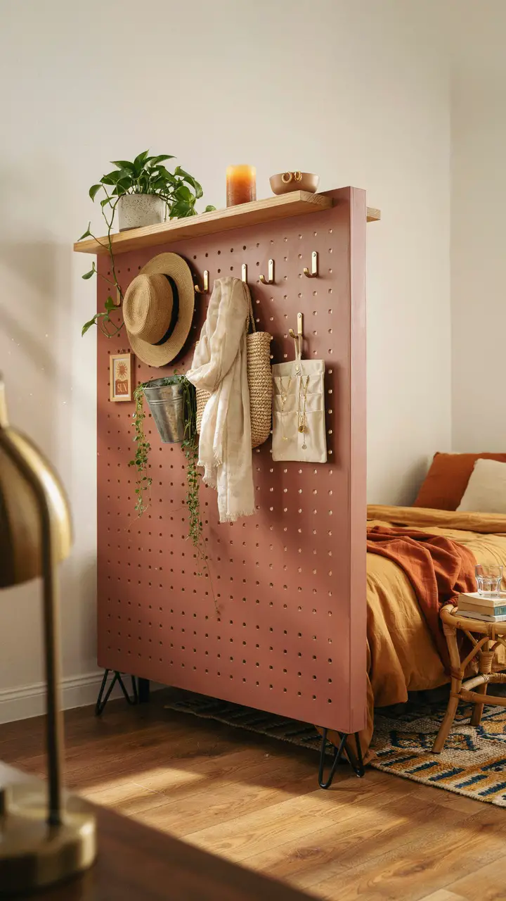 The Pegboard Partition Closet Wall