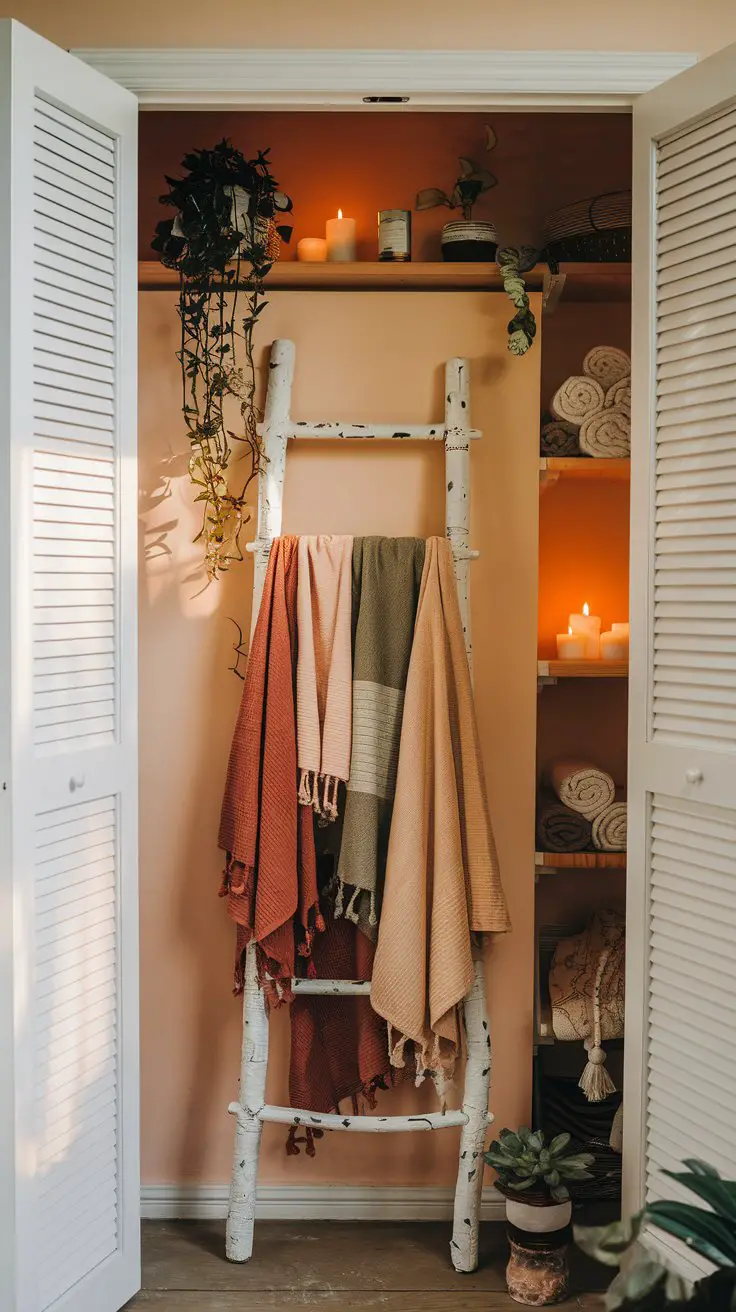 Towel Ladder Inside the Closet