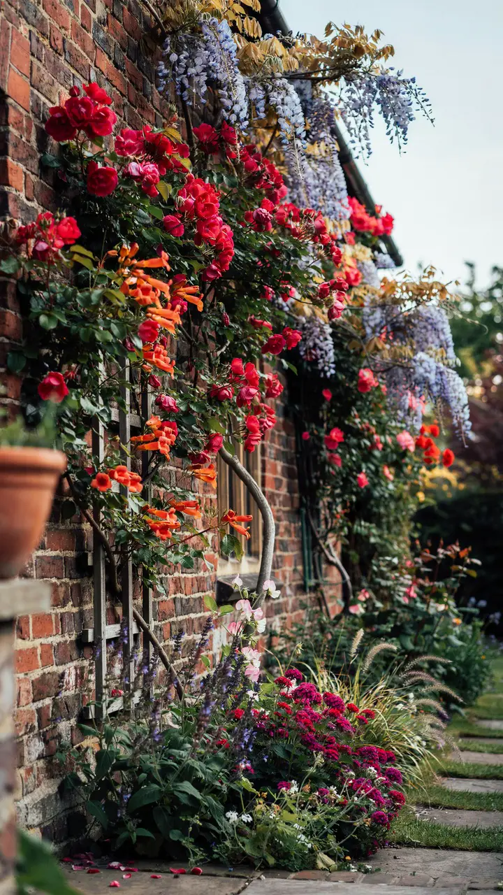 Use Climbing Plants to Soften Walls and Fences