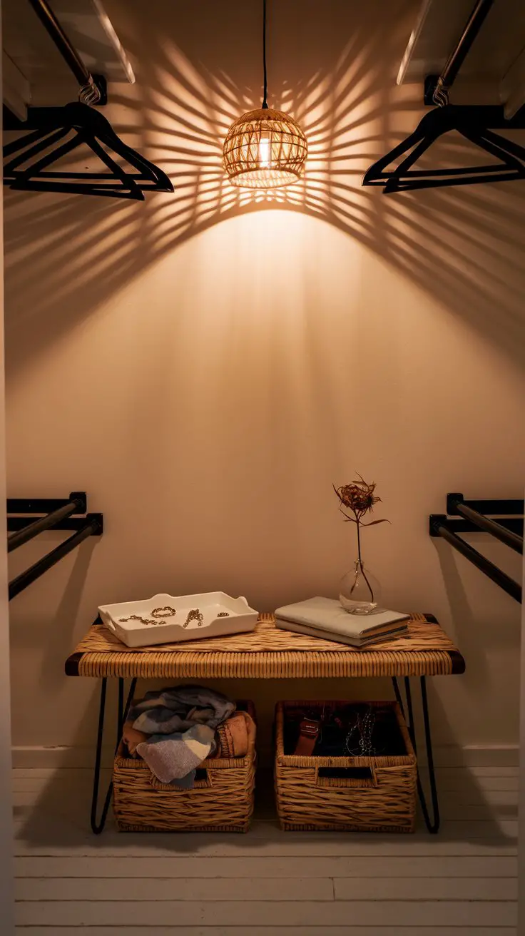 Add a Slim Island or Bench for Folding and Jewelry Storage