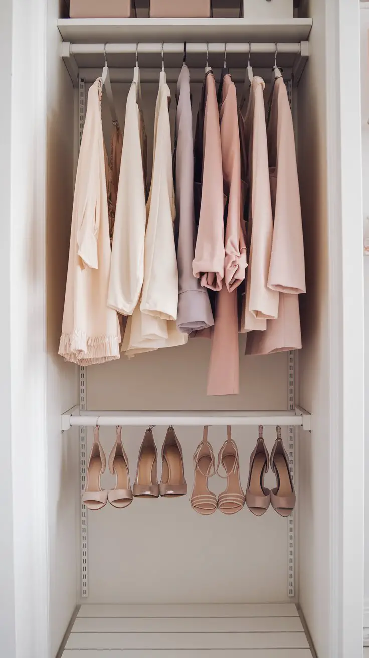 Add a Tension Rod for Shoes or Accessories