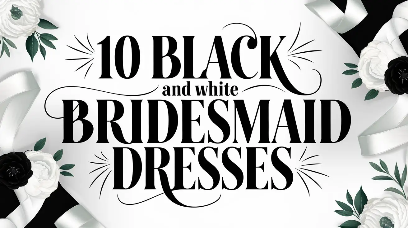 Black and White Bridesmaid Dresses