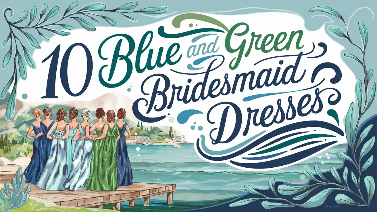 Blue and Green Bridesmaid Dresses