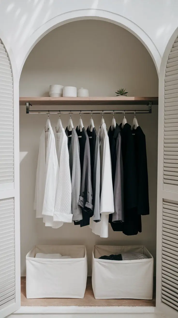 Create a Mini Capsule Wardrobe Display With Color Coordination