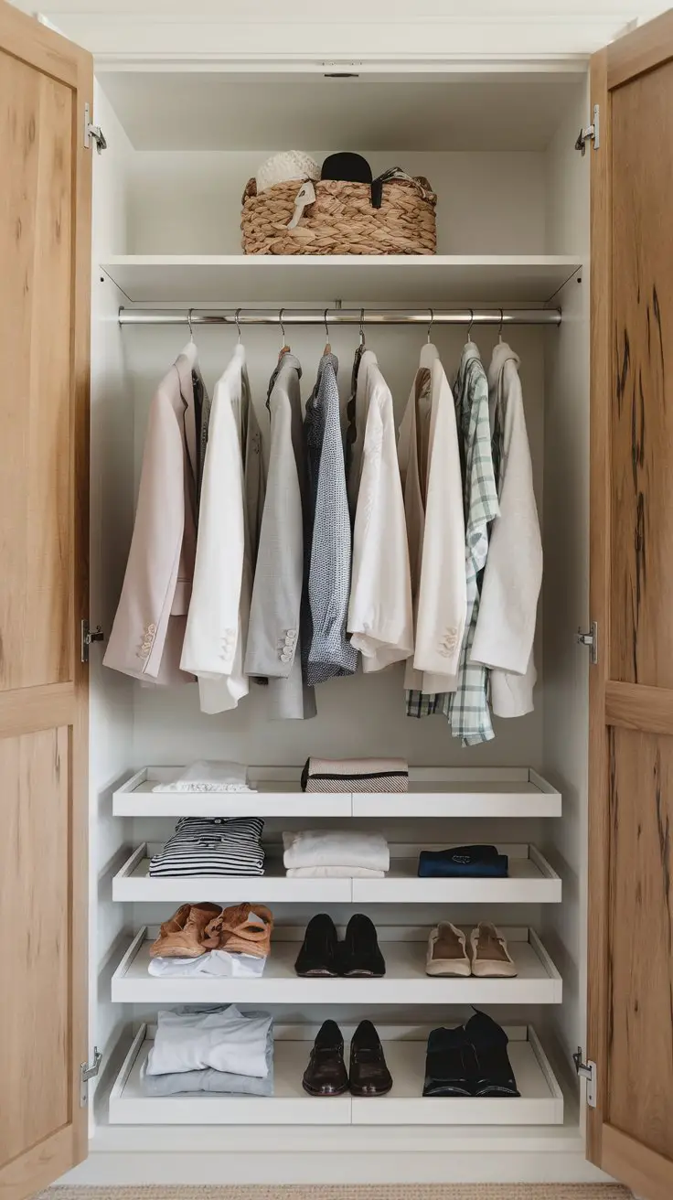 Double Your Hanging Space With a Second Rod