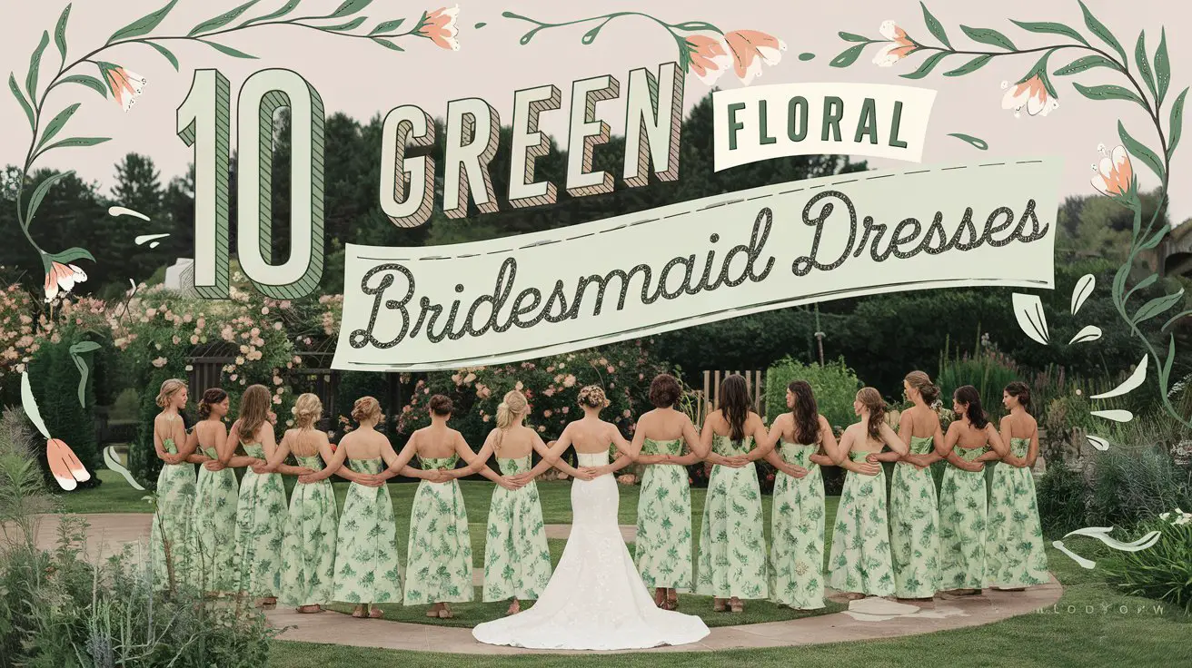Green Floral Bridesmaid Dresses