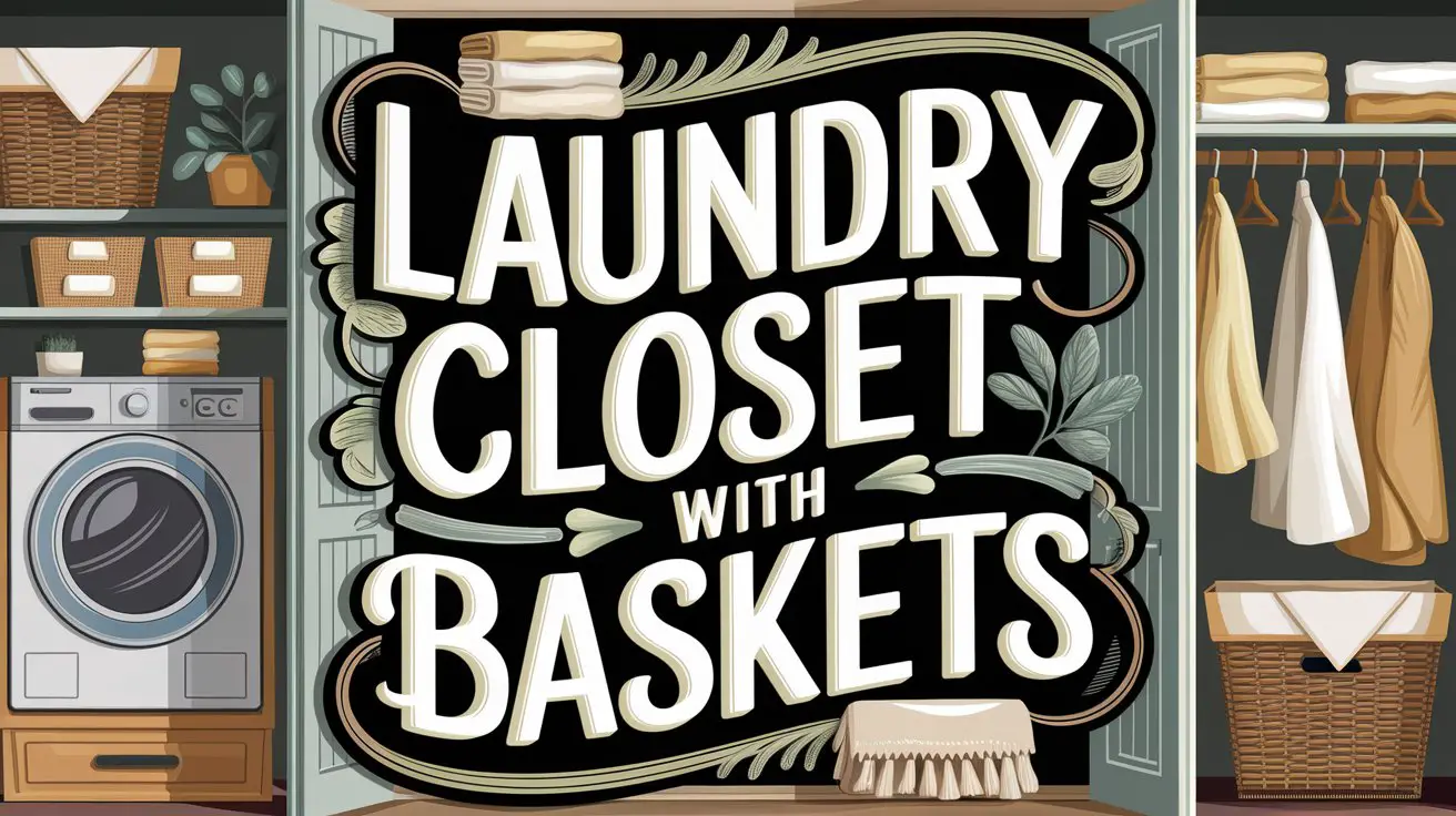 Laundry Closet Ideas with Baskets