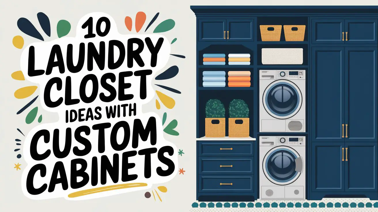 Laundry Closet Ideas with Custom Cabinets
