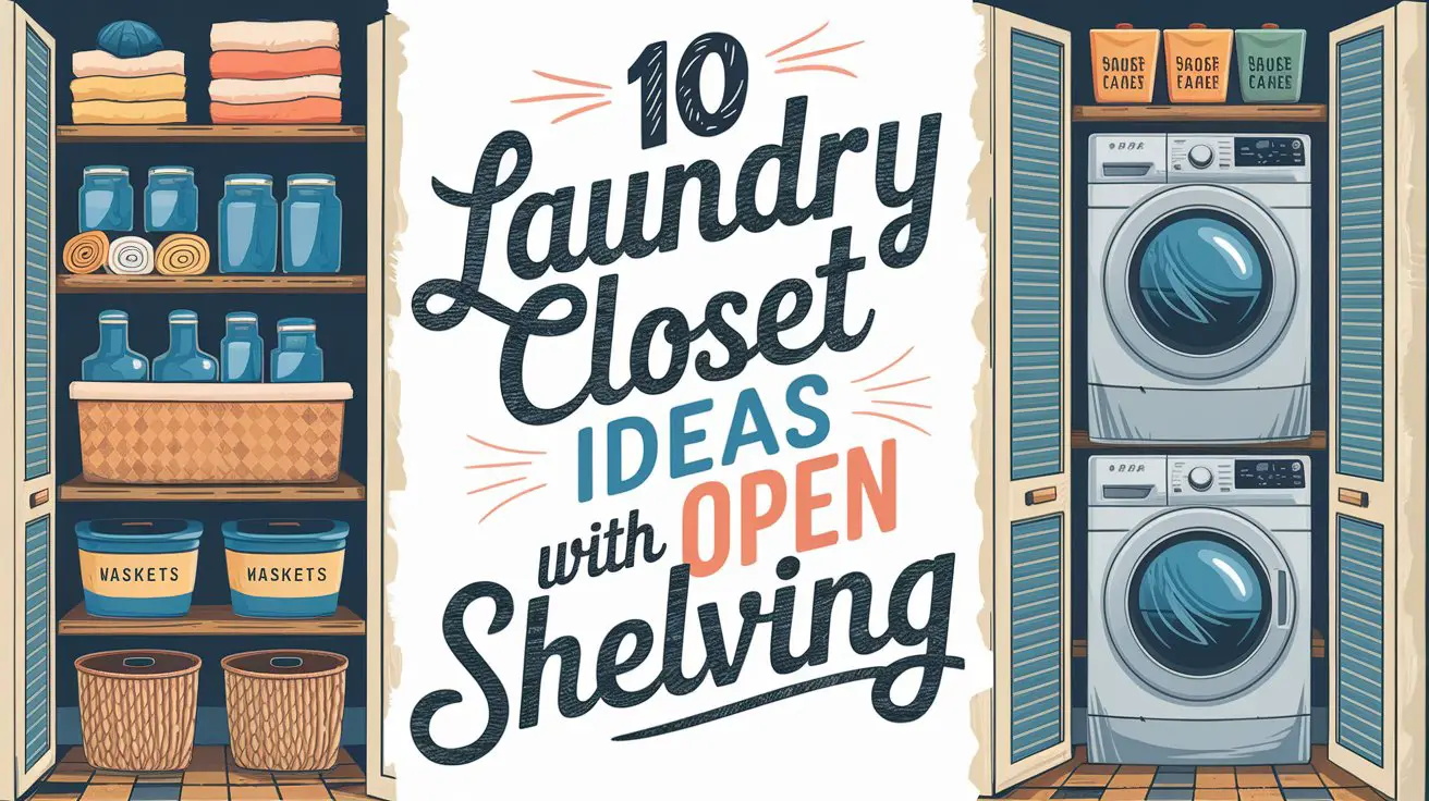 Laundry Closet Ideas with Open Shelving