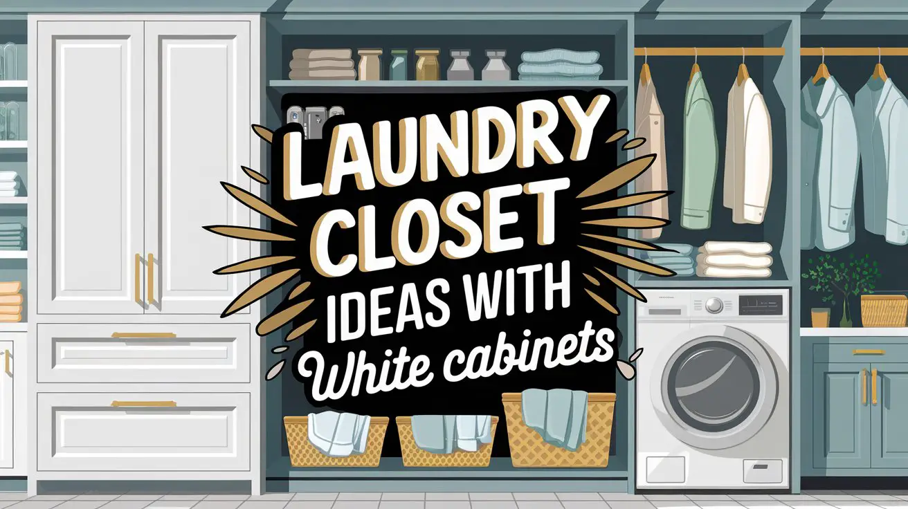 Laundry Closet Ideas with White Cabinets