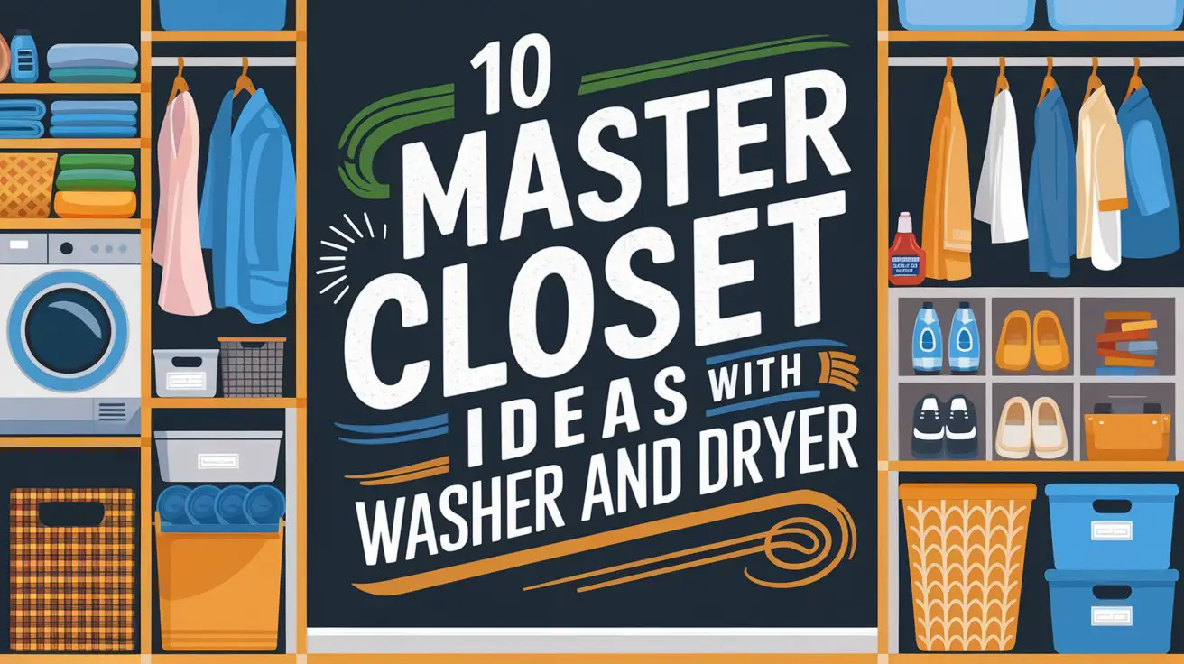 Master Closet Ideas with Washer and Dryer