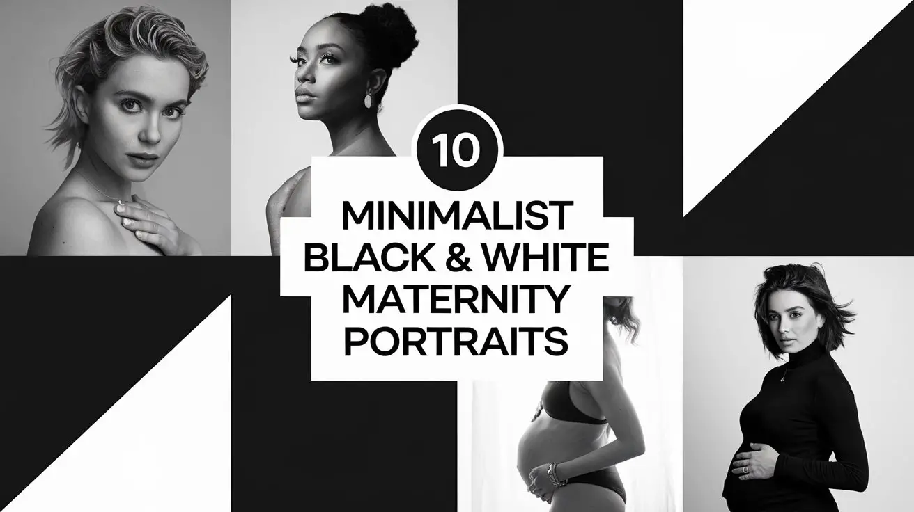 Minimalist Black & White Maternity Portraits