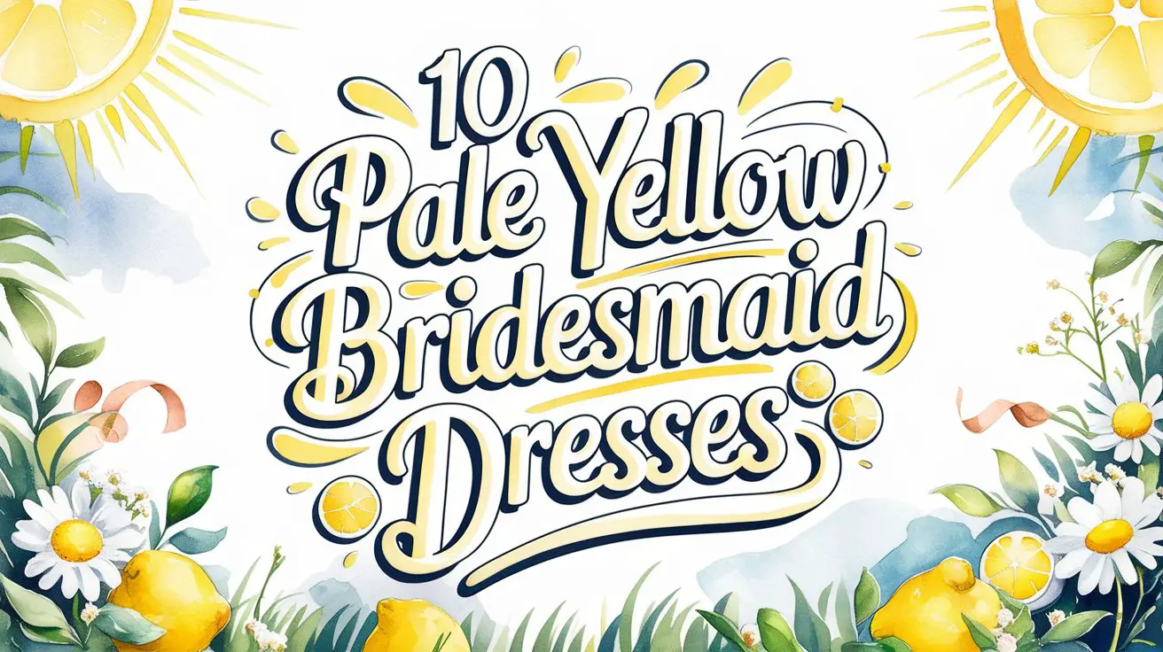 Pale Yellow Bridesmaid Dresses