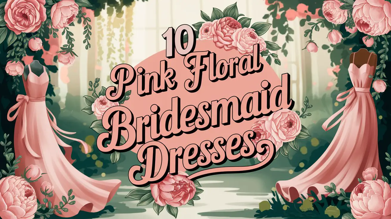Pink Floral Bridesmaid Dresses