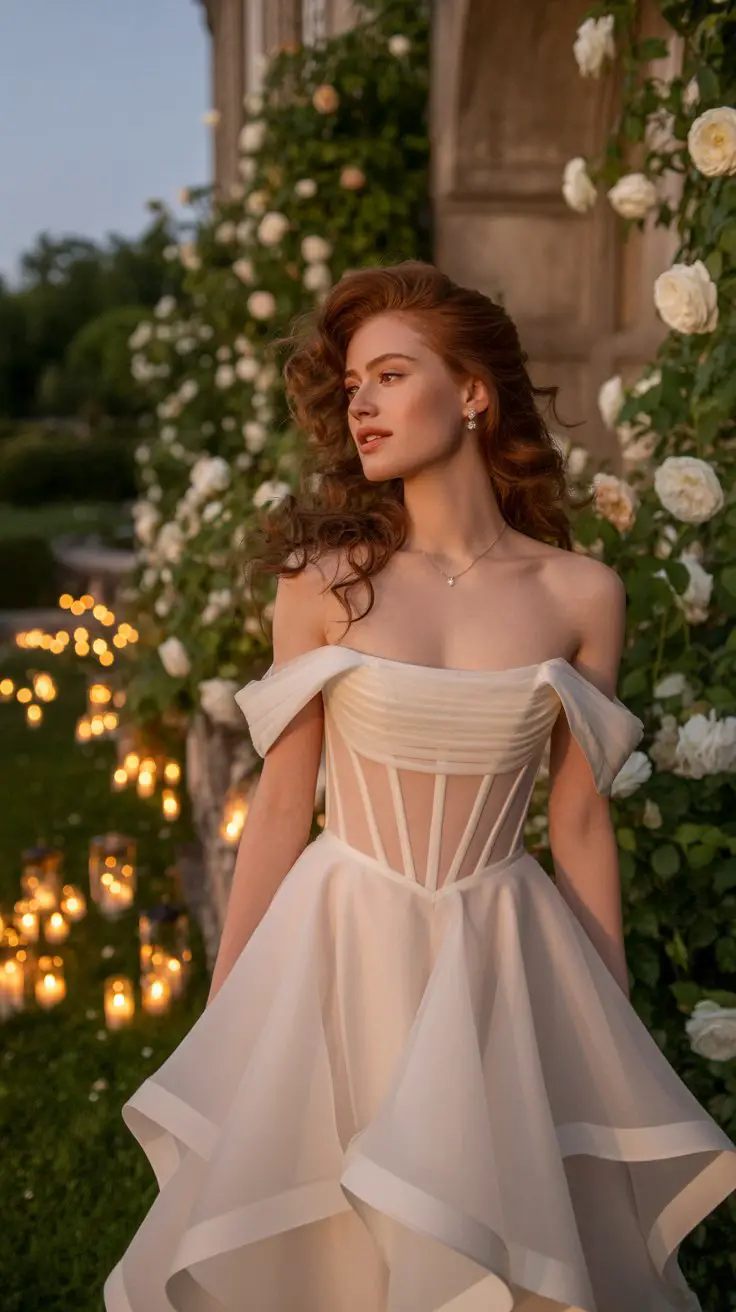 Romantic Off-the-Shoulder Gown