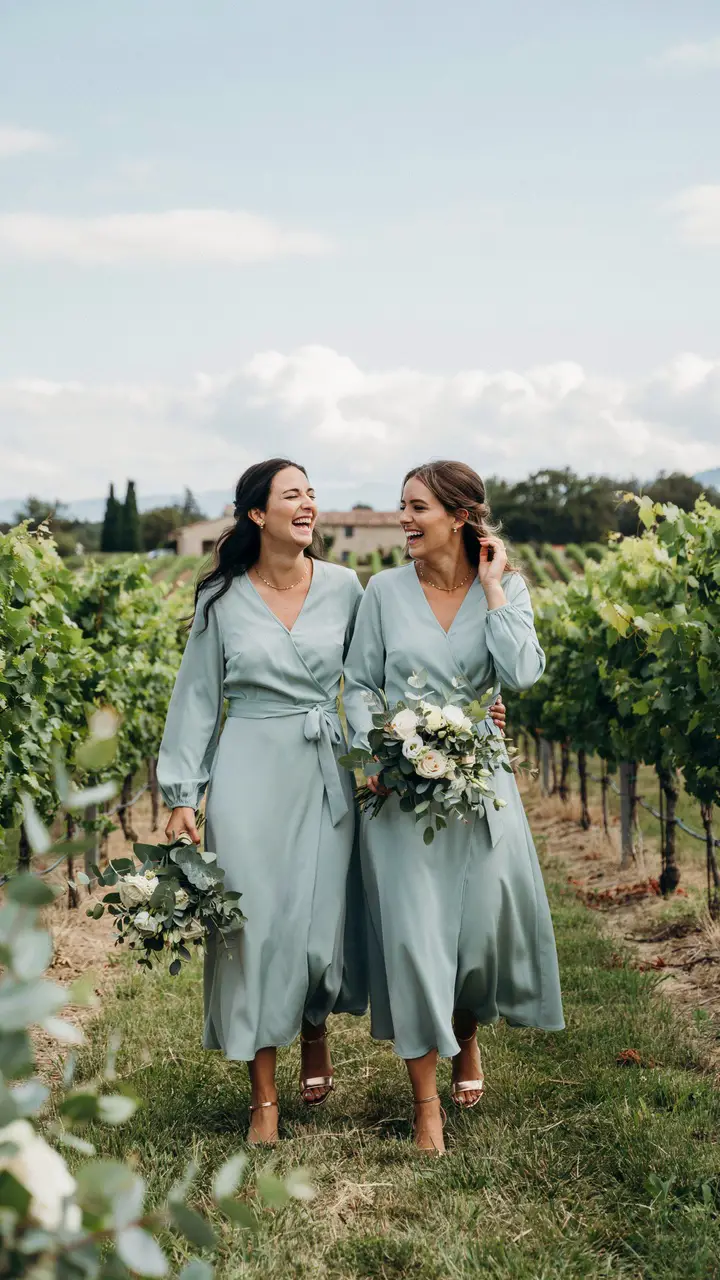 Sage Green Wrap Dress