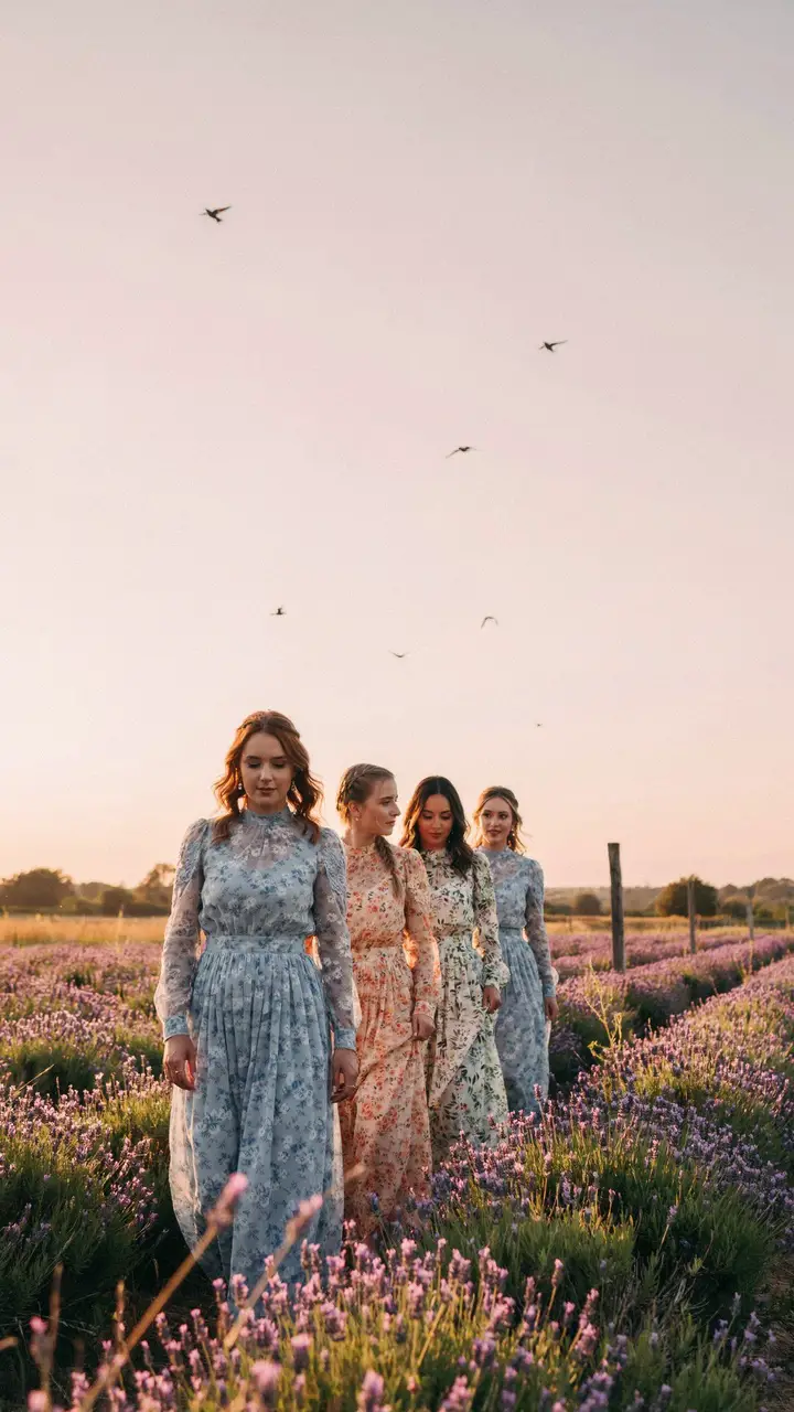 The 1970s Floral Prairie Dress