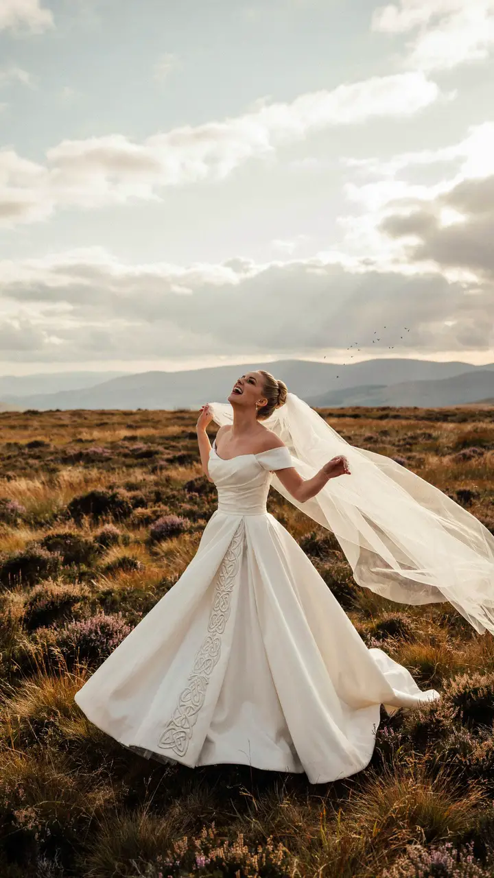 The Bardot Neckline Heritage Gown
