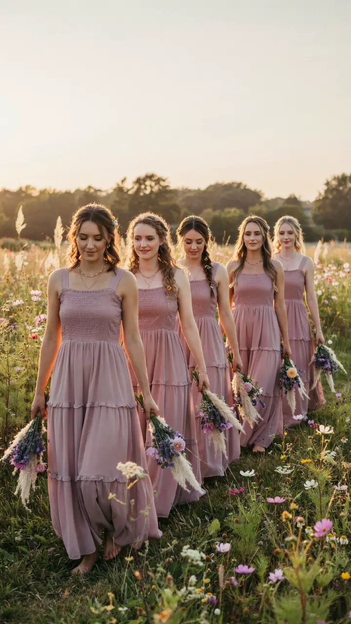 The Boho Tiered Maxi in Dusty Plum