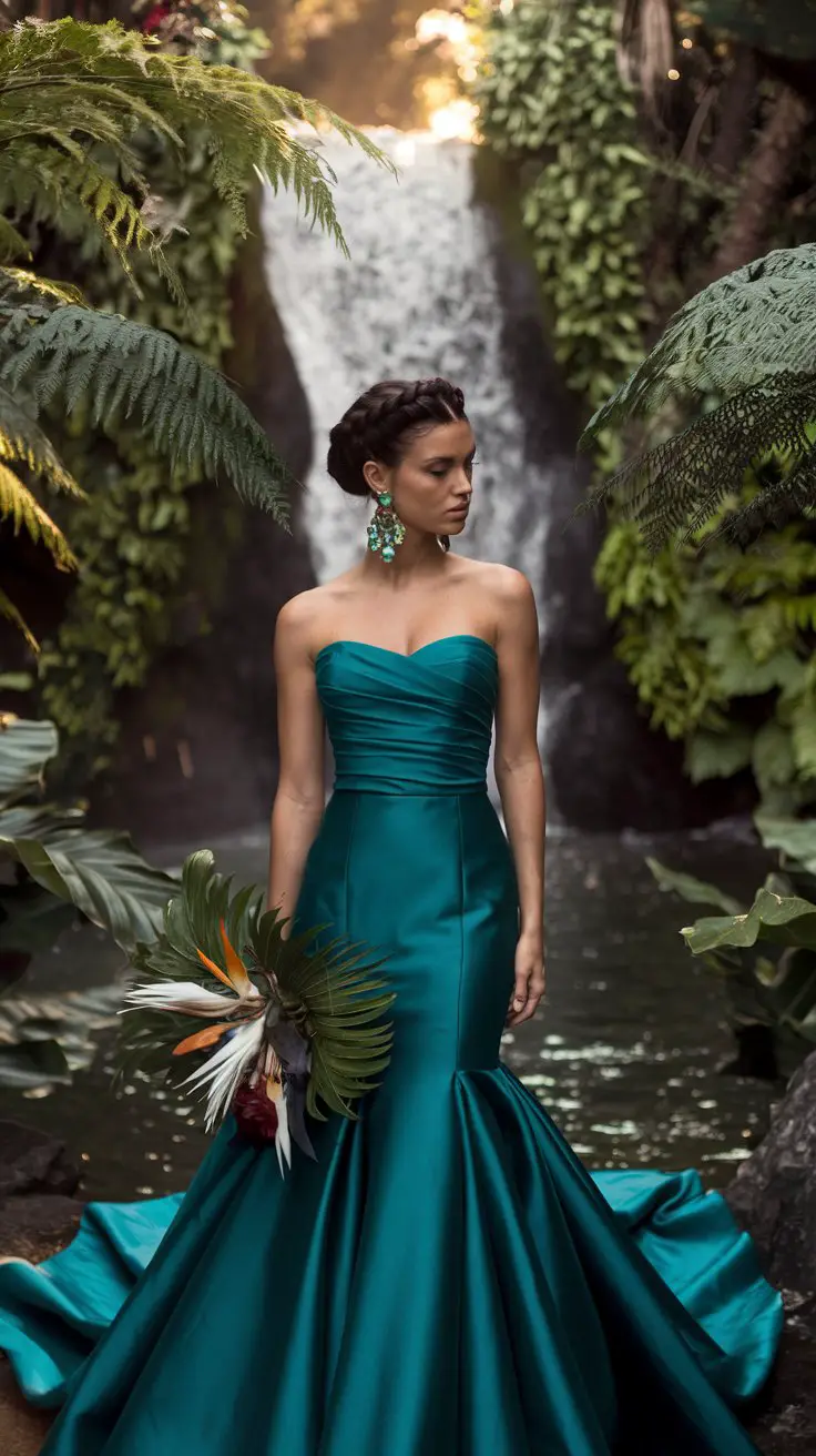 The Bold Jewel-Tone Teal Green Gown