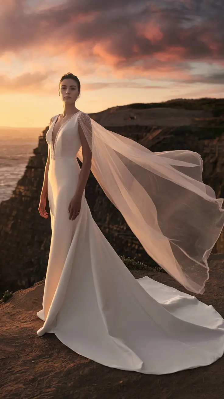 The Dramatic Cape Gown