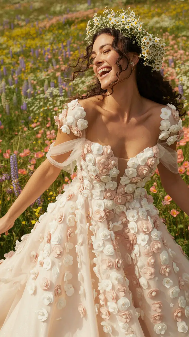 The Ethereal Floral Appliqué Gown
