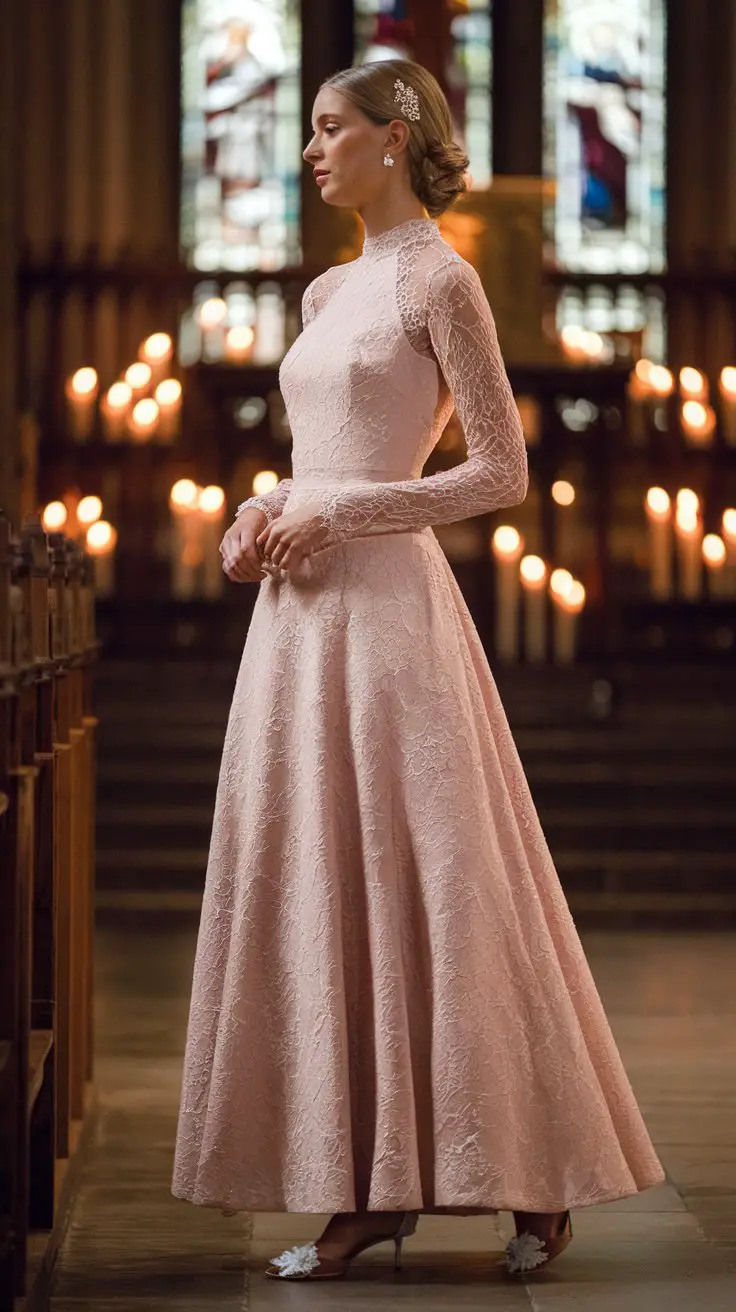 The Floral Lace Long-Sleeve Maxi