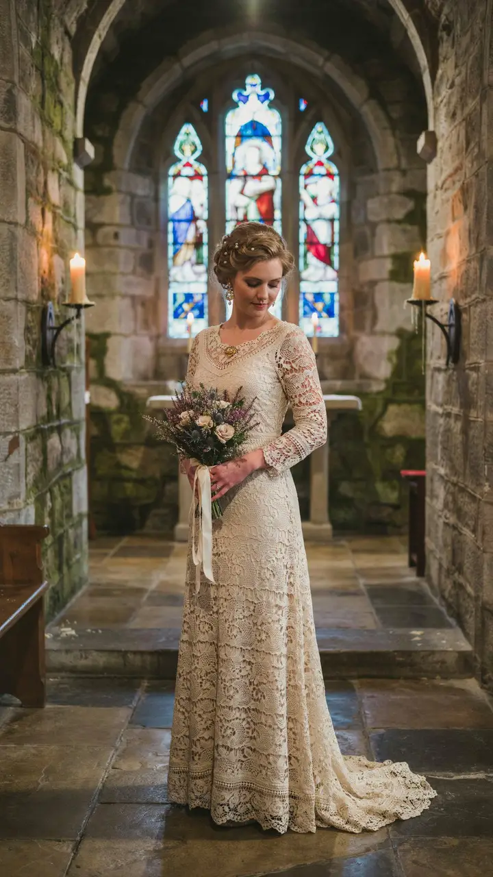 The Irish Lace Vintage Tea Gown