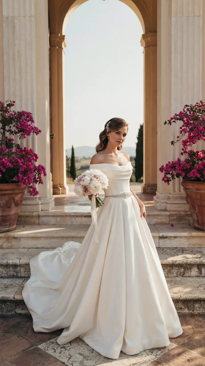 The Italian Duchess Satin Ball Gown