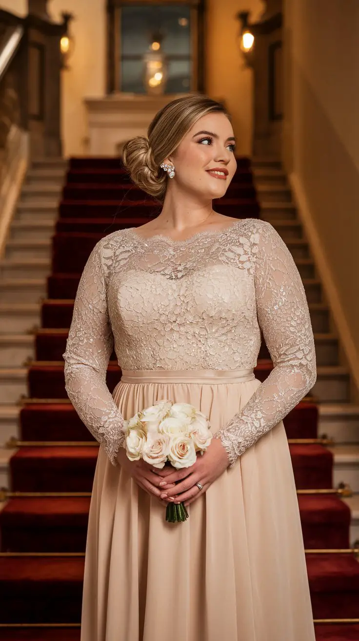 The Lace Detail Overlay Gown